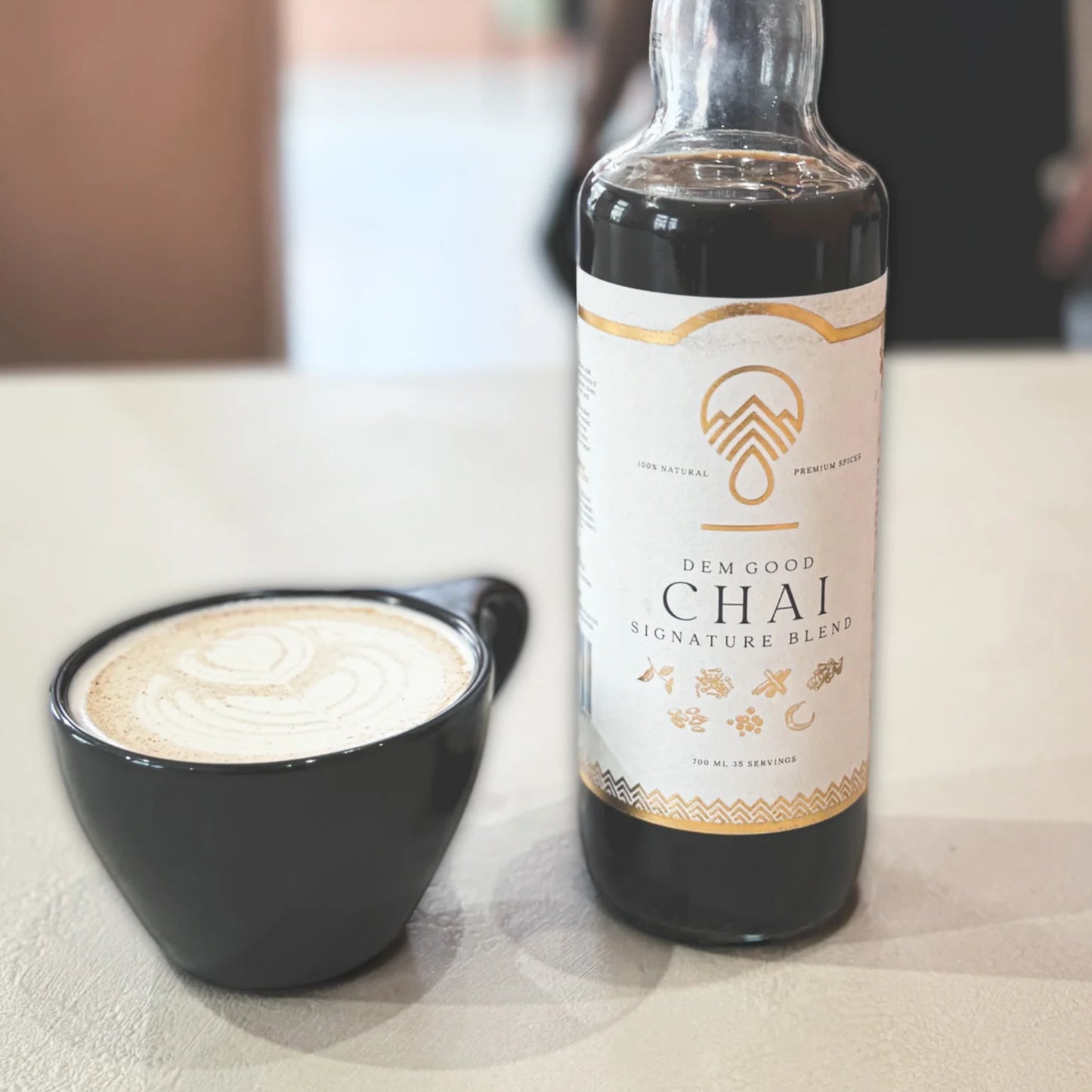 Vloeibare chai tea latte kruiden in fles